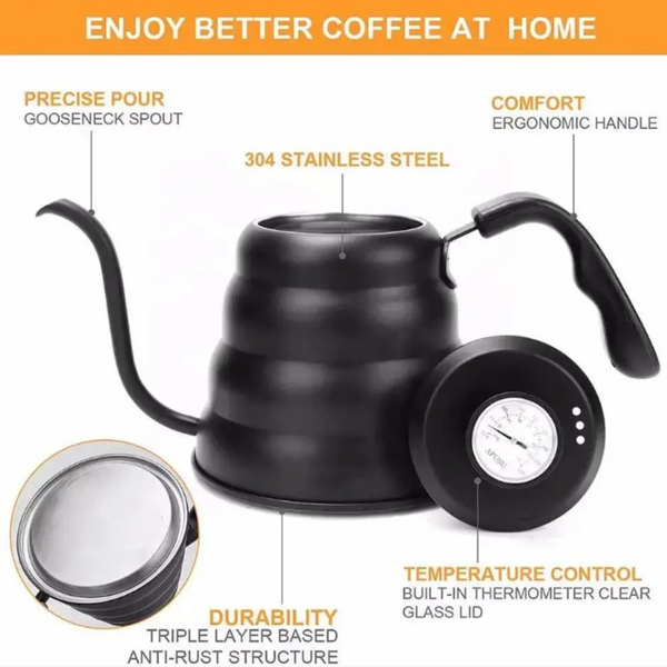 Pour Over Kettle with Thermometer (1.2 L) 300000001528 photo