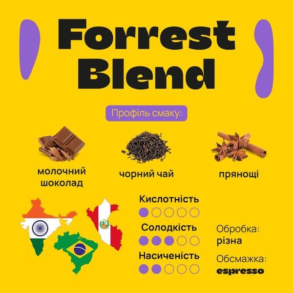 Forrest Blend Coffee №81 by BUNO. | Ground Coffee, Roasted for Espresso, Grind for Espresso, 250 g 300000001407 photo