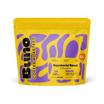 Equatorial Blend Coffee №64 by BUNO. | Ground Coffee, Roasted for Espresso, Grind for Filter Coffee, 250 g 300000001210 photo