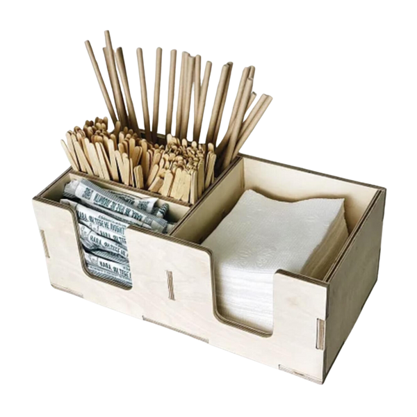 Organizer for a Café, Small with 4 Compartments (Black/White) 300000001511 photo