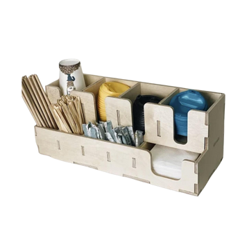 Coffee Shop Organizer with 9 Compartments (Black/White) 300000001514 photo