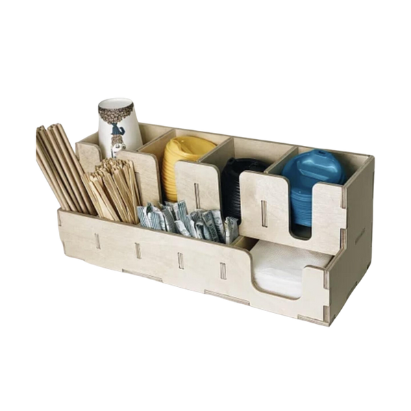 Coffee Shop Organizer with 9 Compartments (Black/White) 300000001514 photo